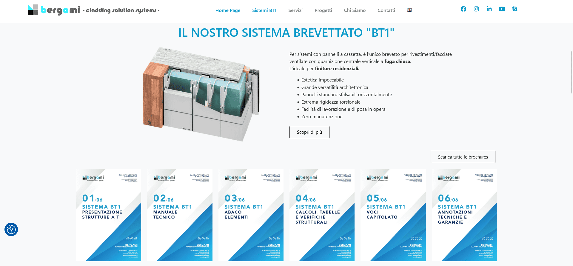 Sezione brevetti sistemi sottostrutture Bergami