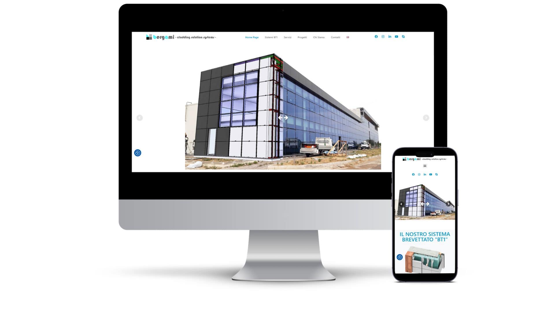Sito Bergami su desktop e tablet