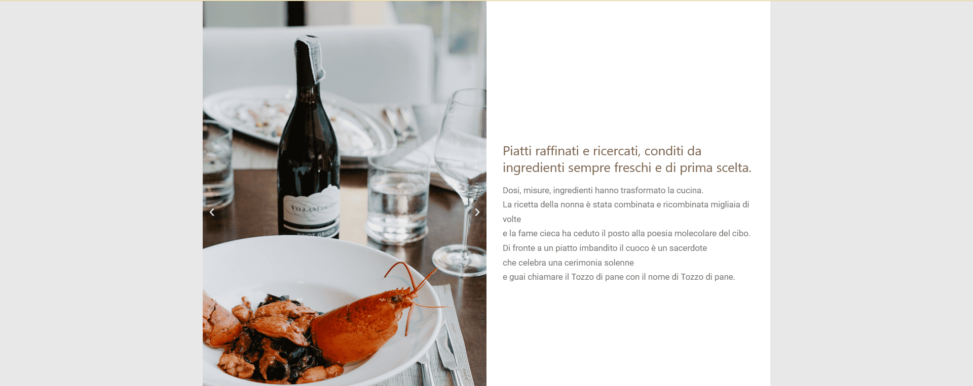 Galleria piatti gourmet Chef Mario Giocondo